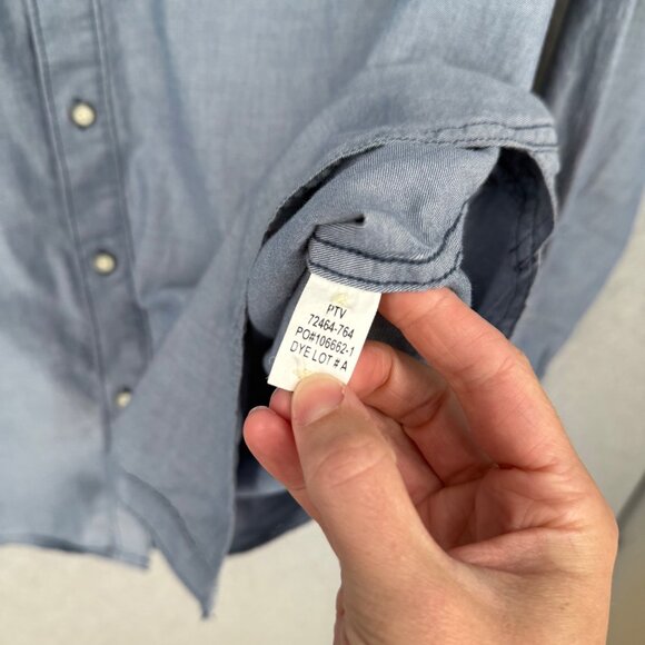 5.11 Tactical Mens Buckshot Chambray Shirt Size XL Blue Snap RAPIDraw Placket - Picture 8 of 13